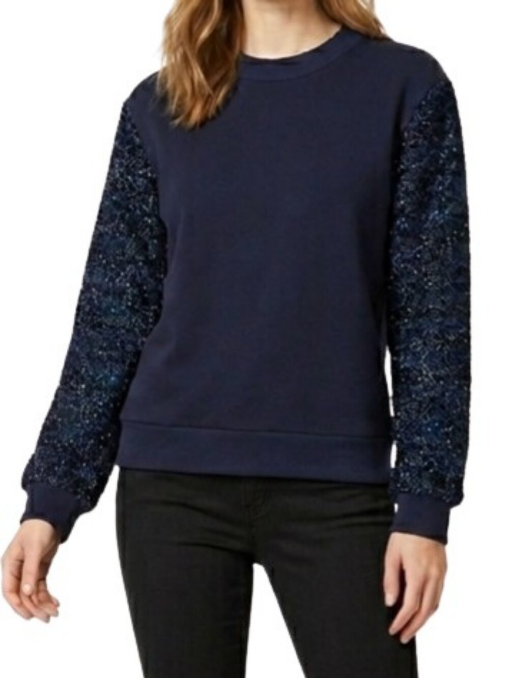 TORY BURCH Tinsel Sleeve Sweater